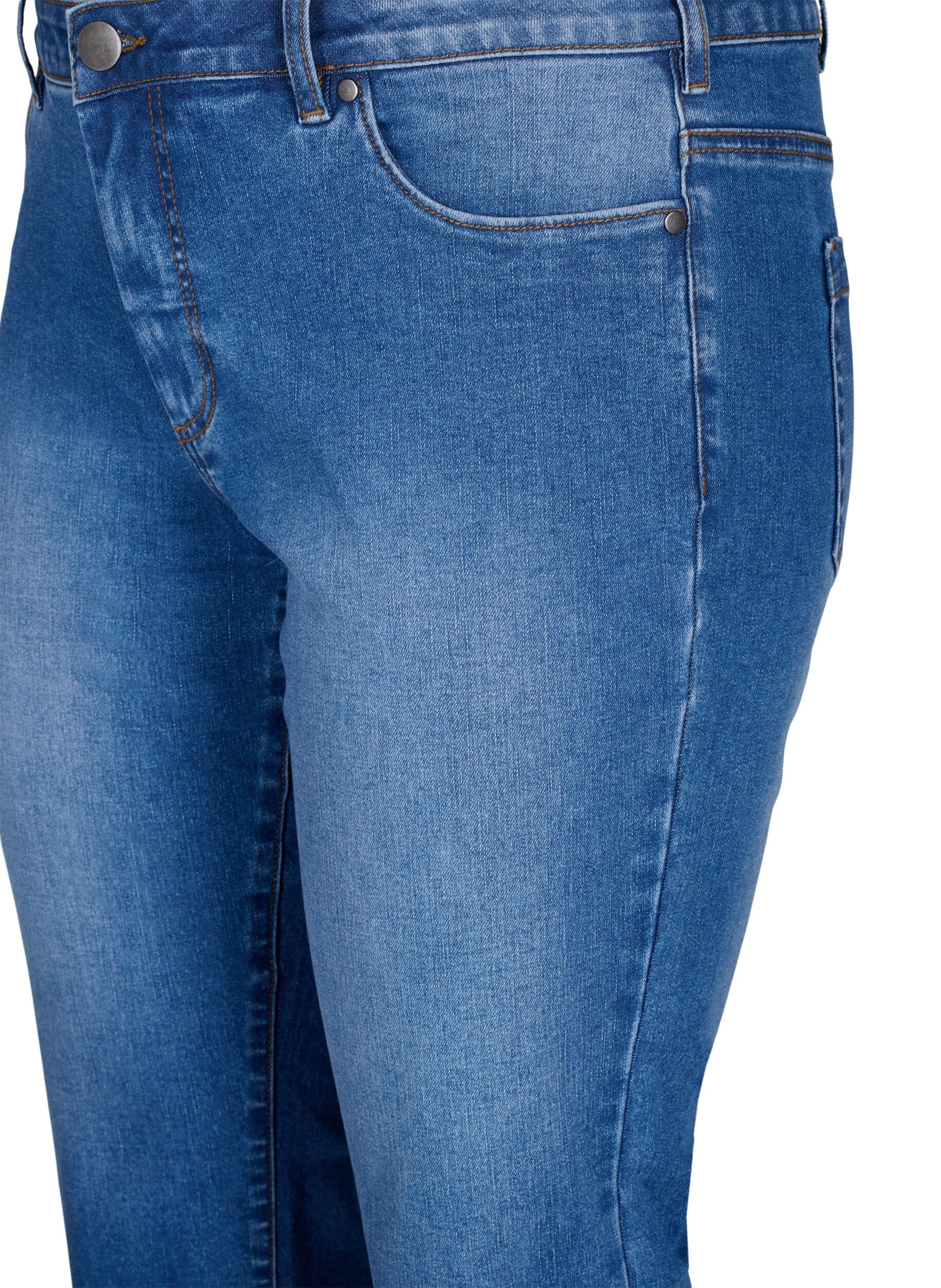 Zizzi Emily slim fit denim knickers, Blue Denim, Packshot image number 2