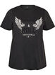 T-shirt i &oslash;kologisk bomuld med motiv, Sort, Packshot image number 0