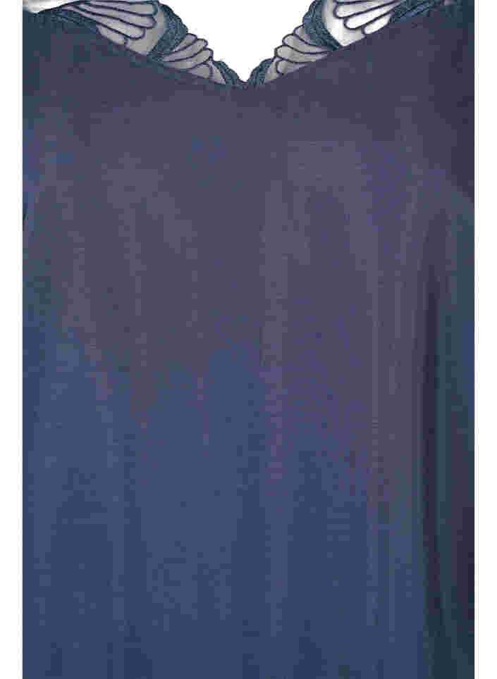 Top med v-udskæring og blonder, Odysses Gray, Packshot image number 2