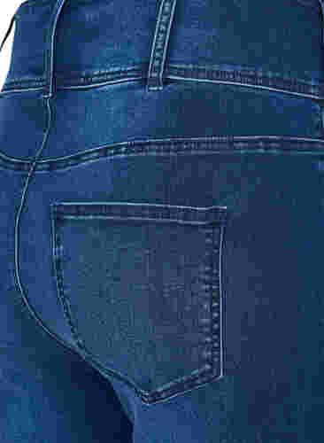 Super slim Bea jeans med ekstra høj talje, Blue denim, Packshot image number 3