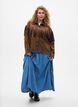 Jakke i imiteret ruskind med frynser, Brun, Model image number 1