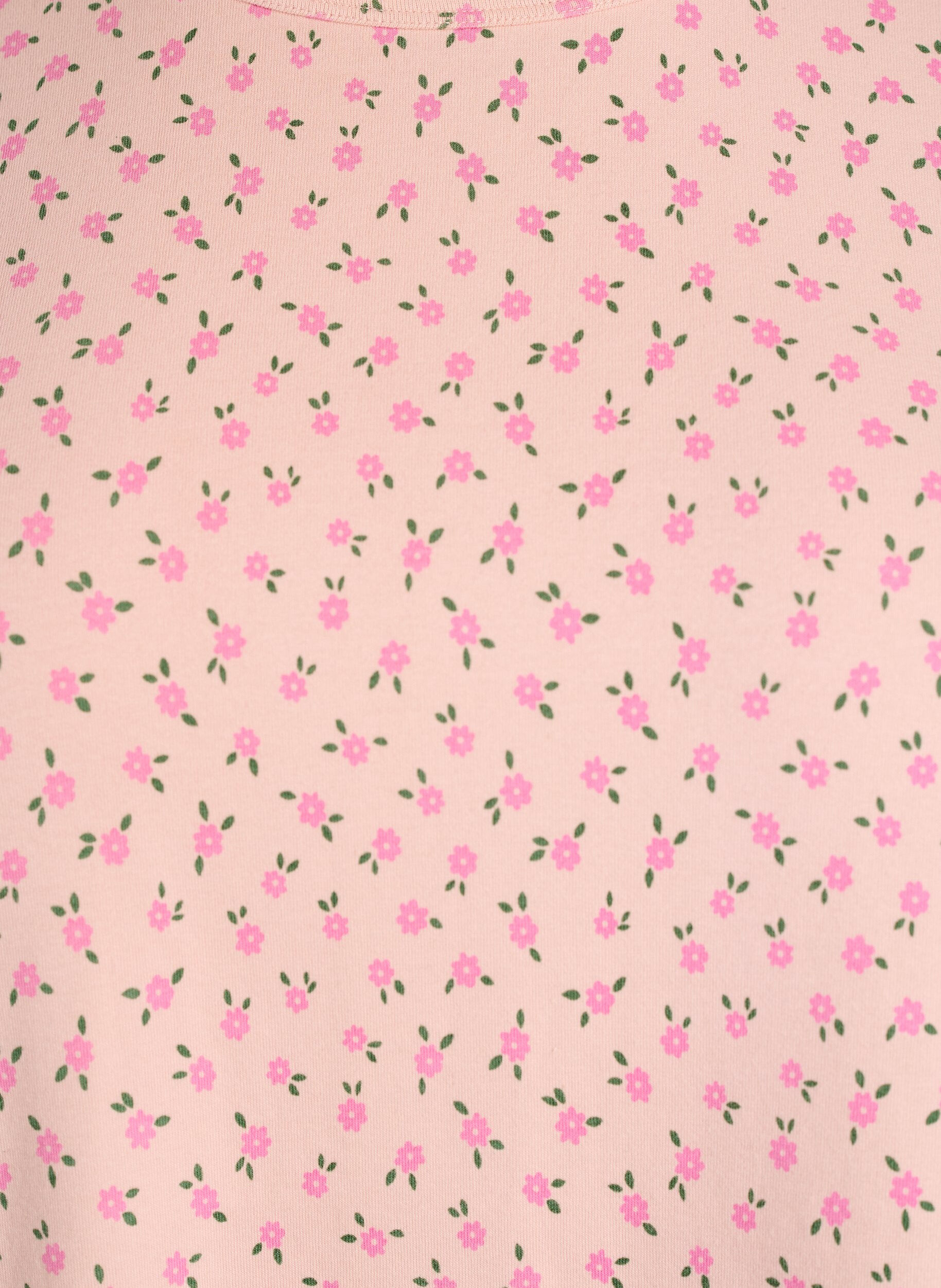 Zizzi T-shirt i bomuld med allover print, Lyser&oslash;d, Packshot image number 2