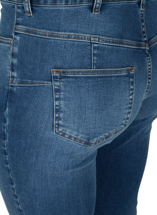 Højtaljede Amy jeans med push up, Blue denim, Packshot image number 3