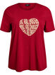 T-shirt med motiv , R&oslash;d, Packshot image number 0