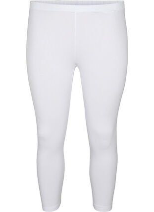 Basis 3/4 leggings i viskose , Bright White, Packshot image number 0