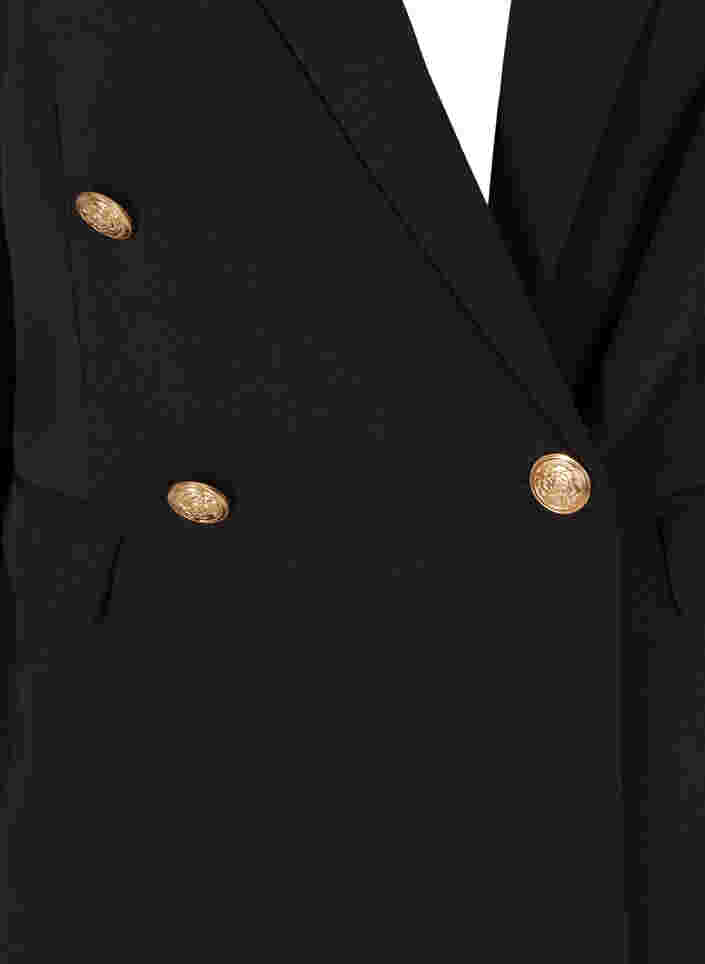 Blazer med guldfarvede knapper, Black, Packshot image number 2