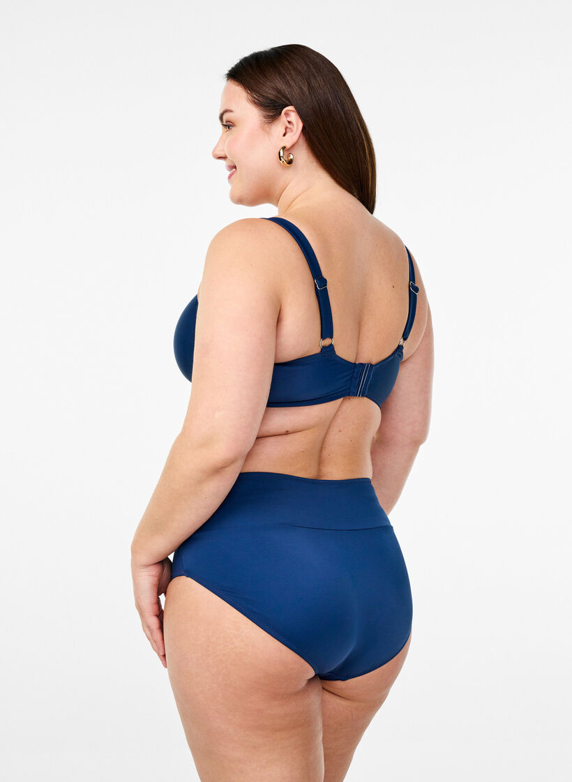 Bikini trusse med wrapdetalje, Bl&aring;, Model image number 1
