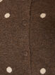 Cardigan med prikket m&oslash;nster, Brun, Packshot image number 2