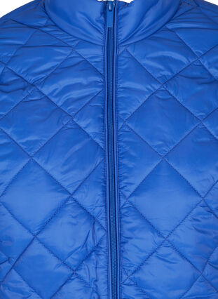 Quiltet letvægts jakke med lynlås og lommer , Dazzling Blue, Packshot image number 2