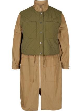 Parka jakke med aftagelig vest, Ermine w. Grape Leaf, Packshot image number 0