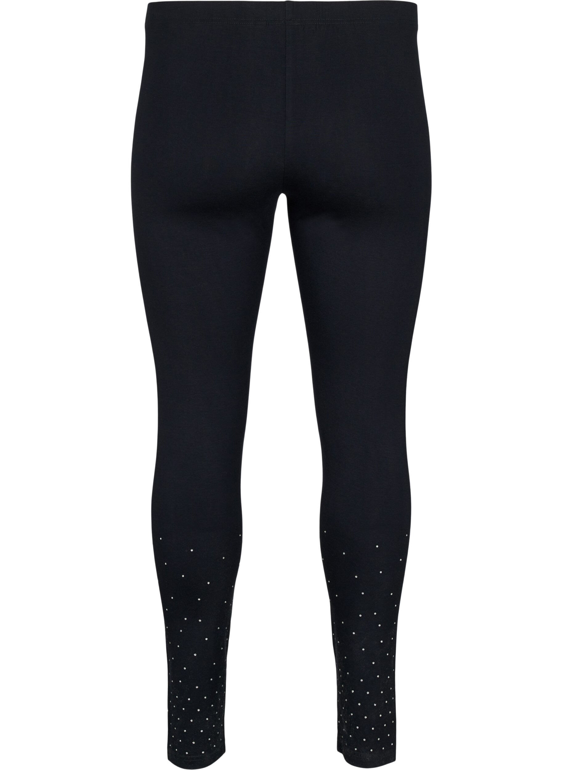 Zizzi Viskose leggings med similisten, Black, Packshot image number 1