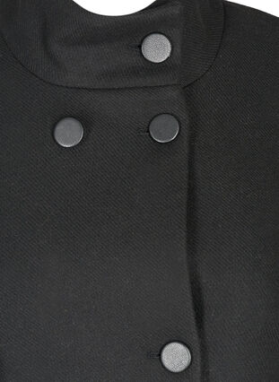 Højhalset jakke med knapper, Black, Packshot image number 2