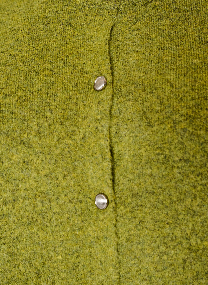 Strik cardigan med korte &aelig;rmer, Gr&oslash;n, Packshot image number 2