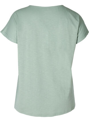 Bomulds t-shirt med printdetaljer, Chinois Green LEAF, Packshot image number 1