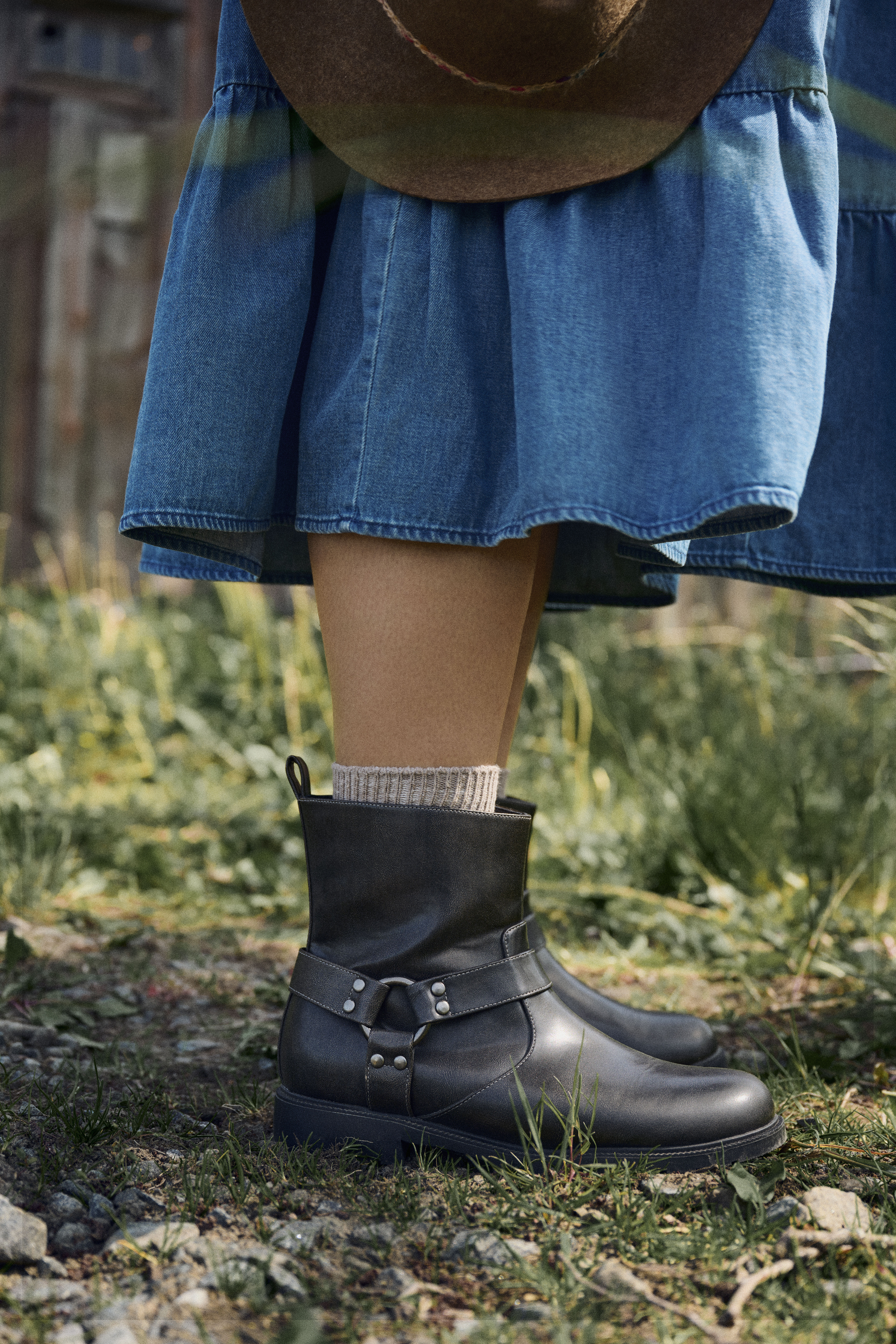 Zizzi Midi-kjole i denim, , Model