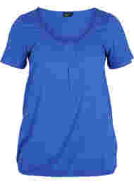 Bomulds t-shirt med korte ærmer, Dazzling Blue