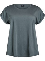 Kort&aelig;rmet t-shirt i bomuldsblanding, Gr&oslash;n