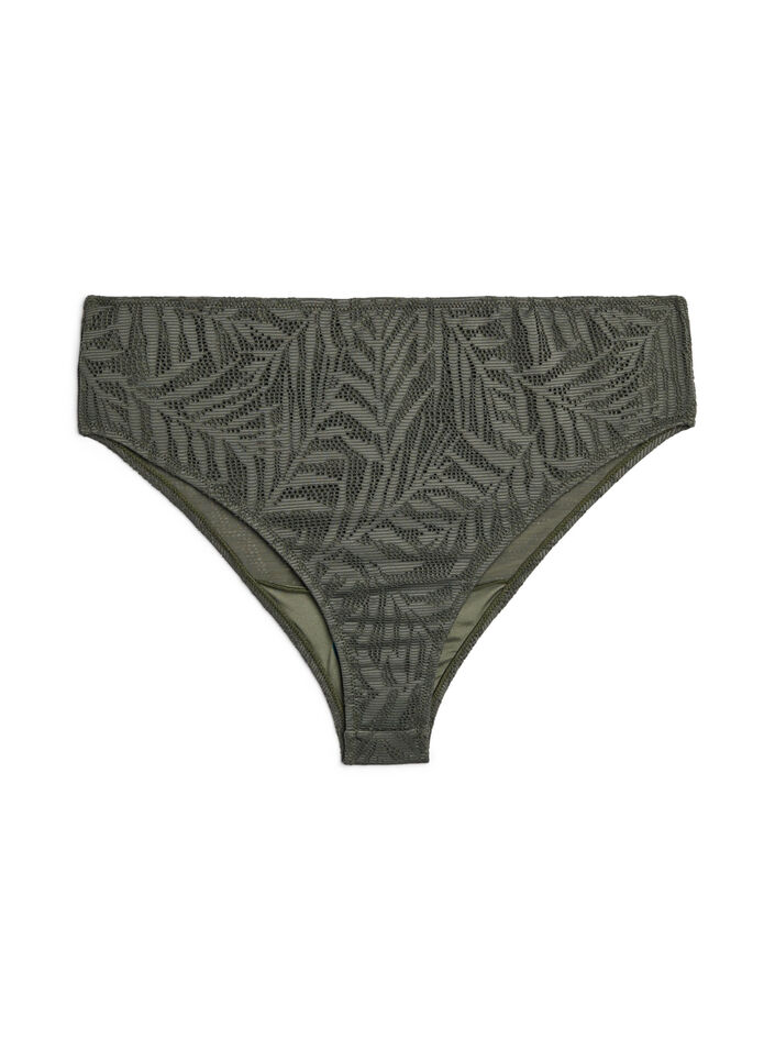 Brazilian bikinitrusse i struktureret mesh, Gr&oslash;n, Packshot image number 0