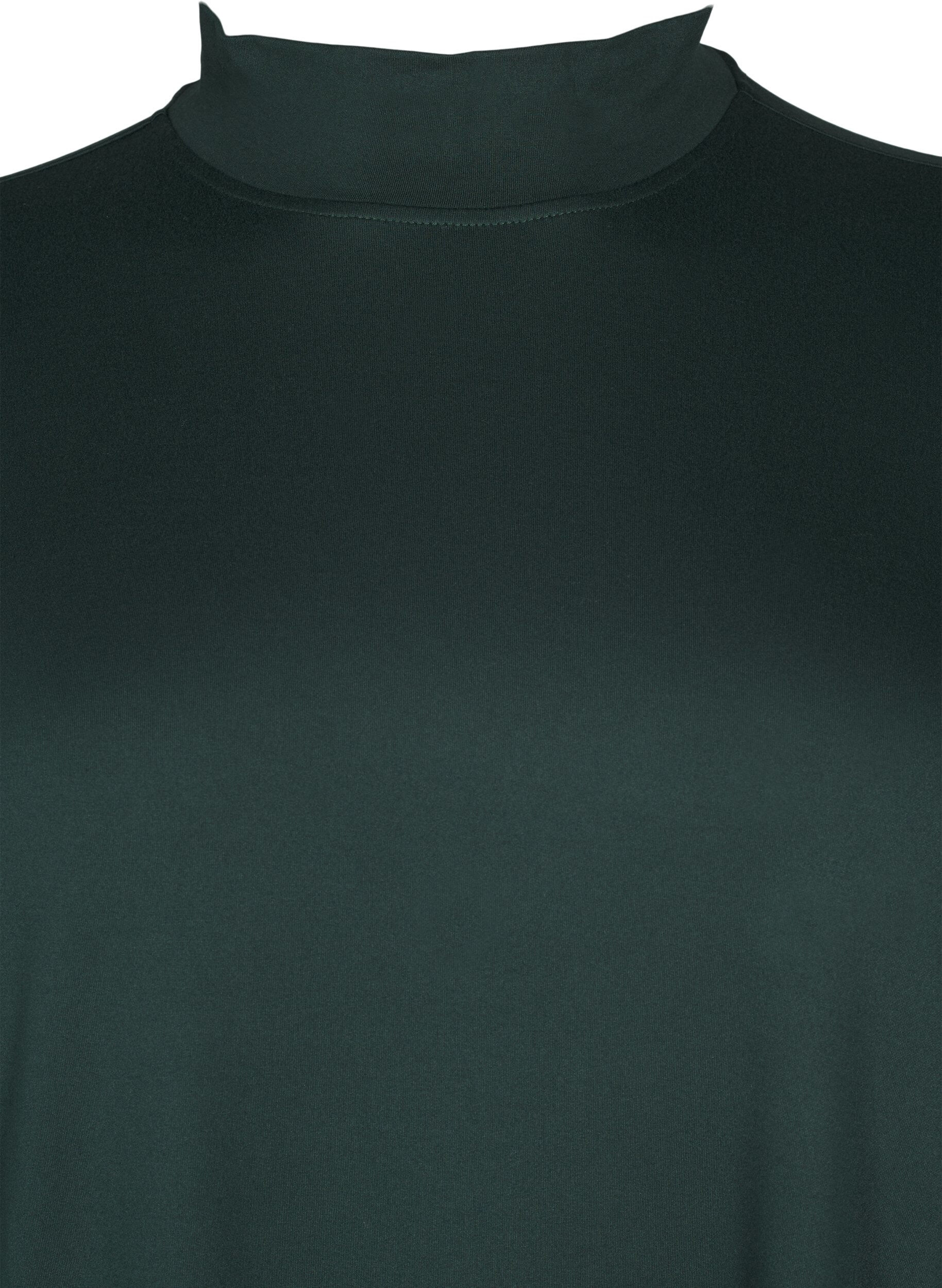 Zizzi FLASH - Lang&aelig;rmet kjole med turtleneck, Gr&oslash;n, Packshot image number 2