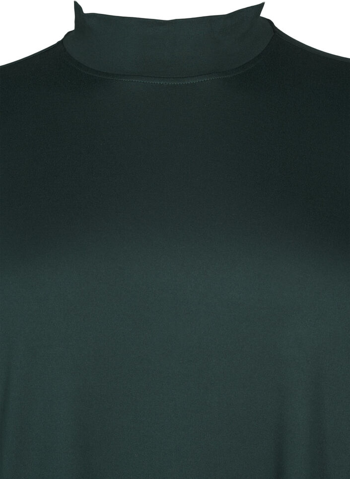 FLASH - Langærmet kjole med turtleneck, Grøn, Packshot image number 2