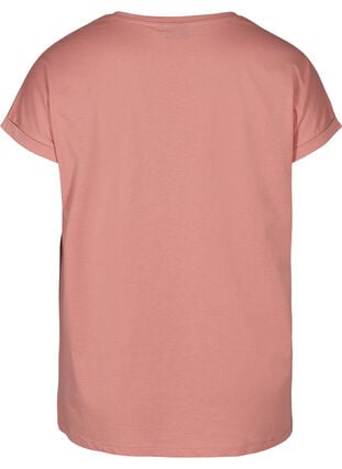 T-shirt i bomuldsmix, Brandied Apricot Mel, Packshot image number 1