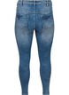 Cropped Amy jeans med lynlåsdetalje, Blå, Packshot image number 1