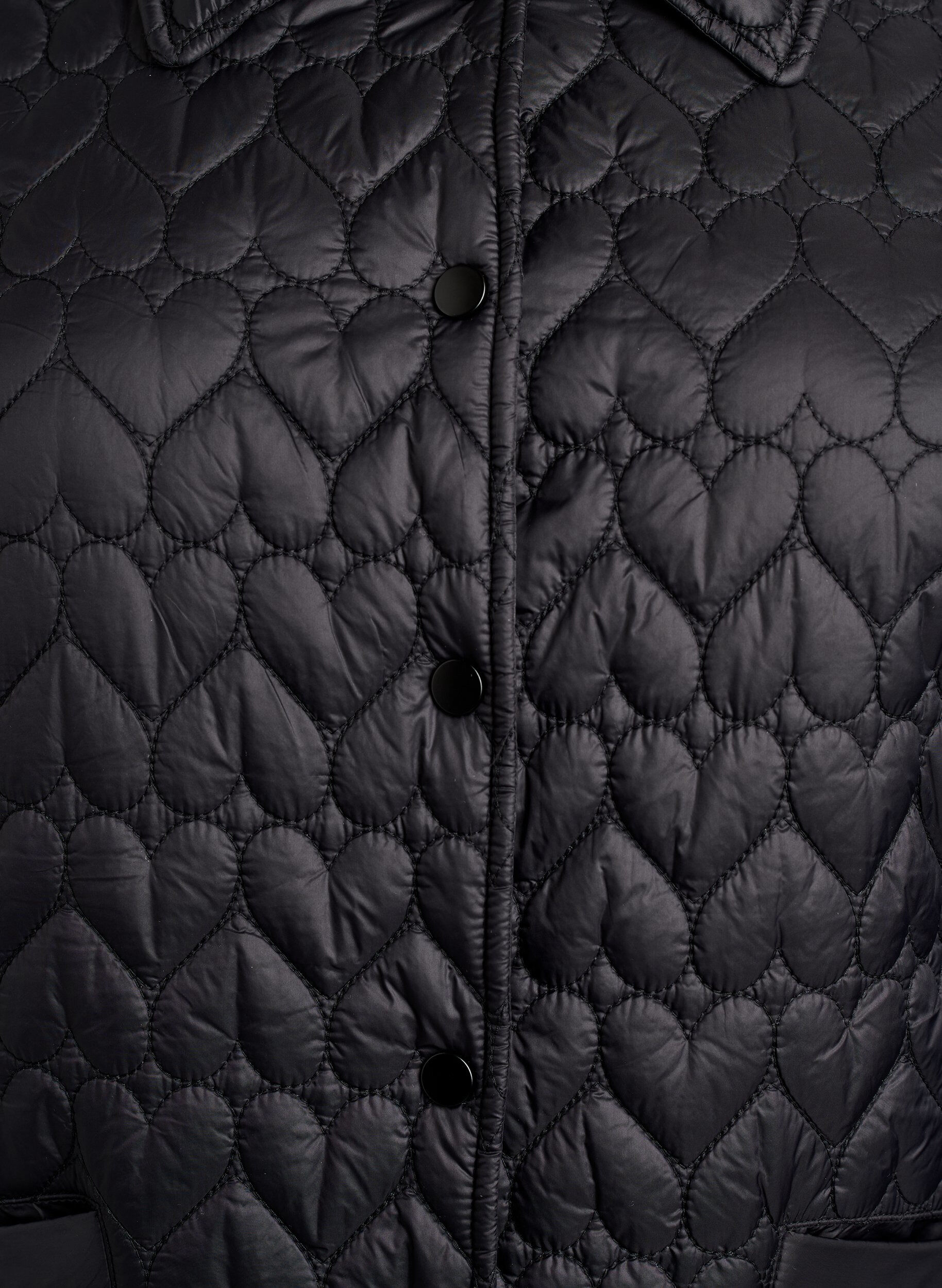 ZizziLet vatteret jakke med dekorativ quiltning, Sort, Packshot image number 2
