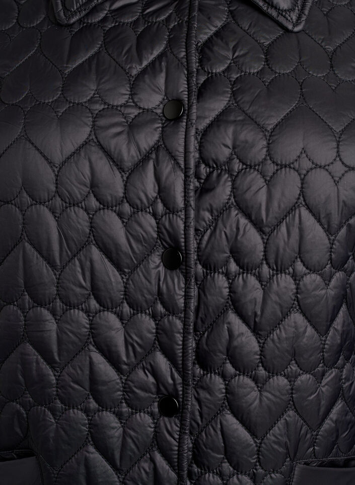 Let vatteret jakke med dekorativ quiltning, Sort, Packshot image number 2