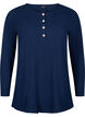 Natbluse med lange ærmer, Navy Blazer, Packshot image number 0
