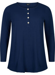 Natbluse med lange ærmer, Navy Blazer