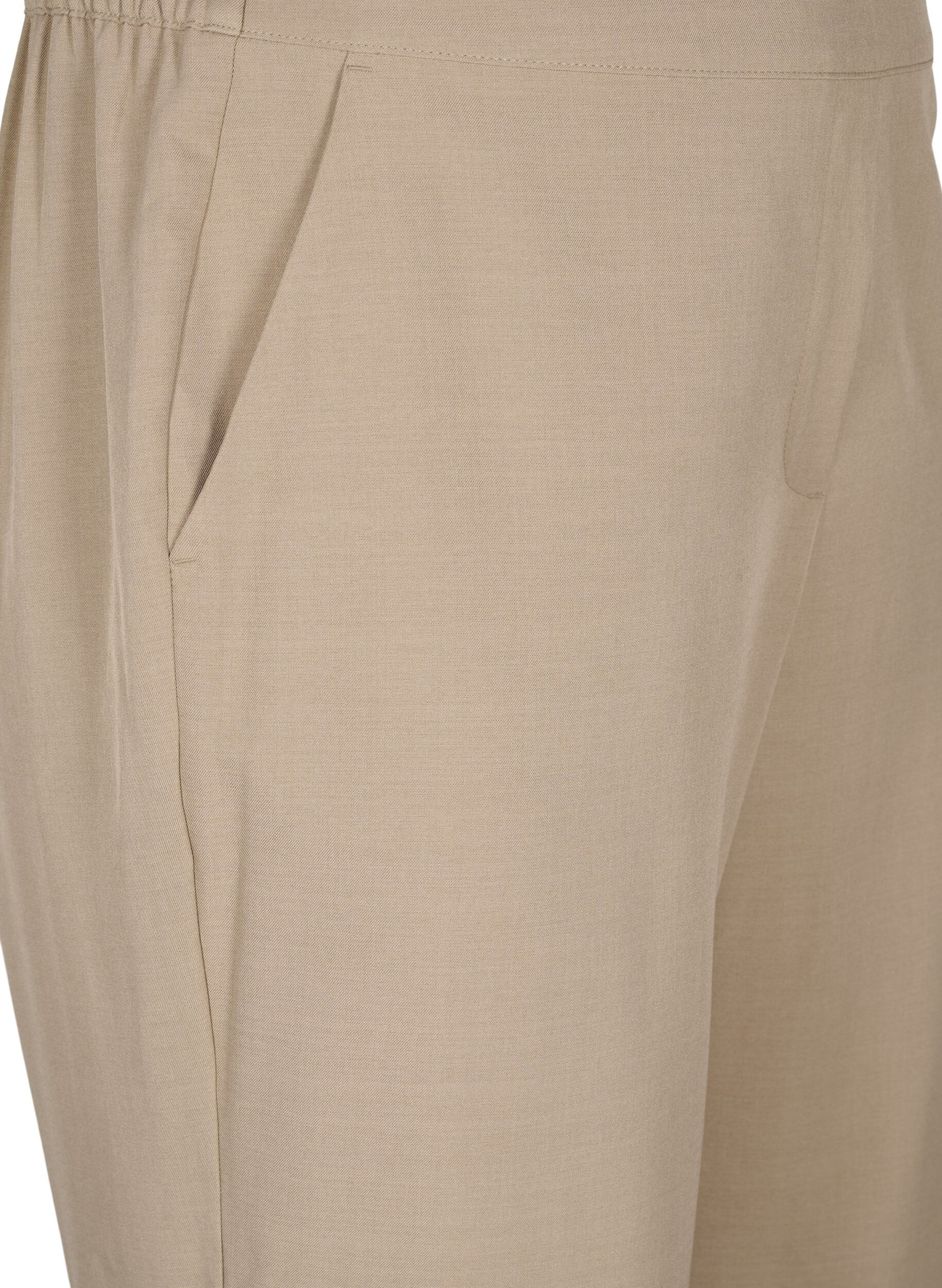 Zizzi FLASH - L&oslash;se bukser med lommer, Weathered Teak Mel, Packshot image number 2