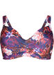 Printet bikini bh med bøjle, Purple Flower, Packshot image number 0