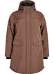 Vandafvisende softshelljakke med quiltet foer, Brun, Packshot image number 0