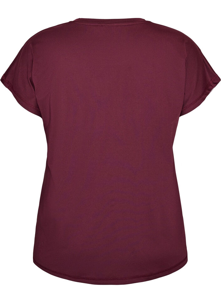 Ensfarvet tr&aelig;nings t-shirt, R&oslash;d, Packshot image number 1