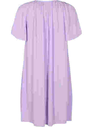 Kortærmet kjole i viskose, Lavendula, Packshot image number 1