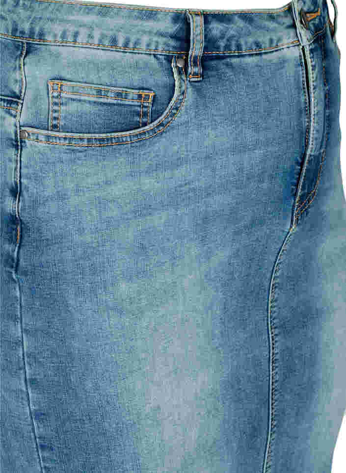 Denim nederdel med lommer, Blue denim, Packshot image number 2