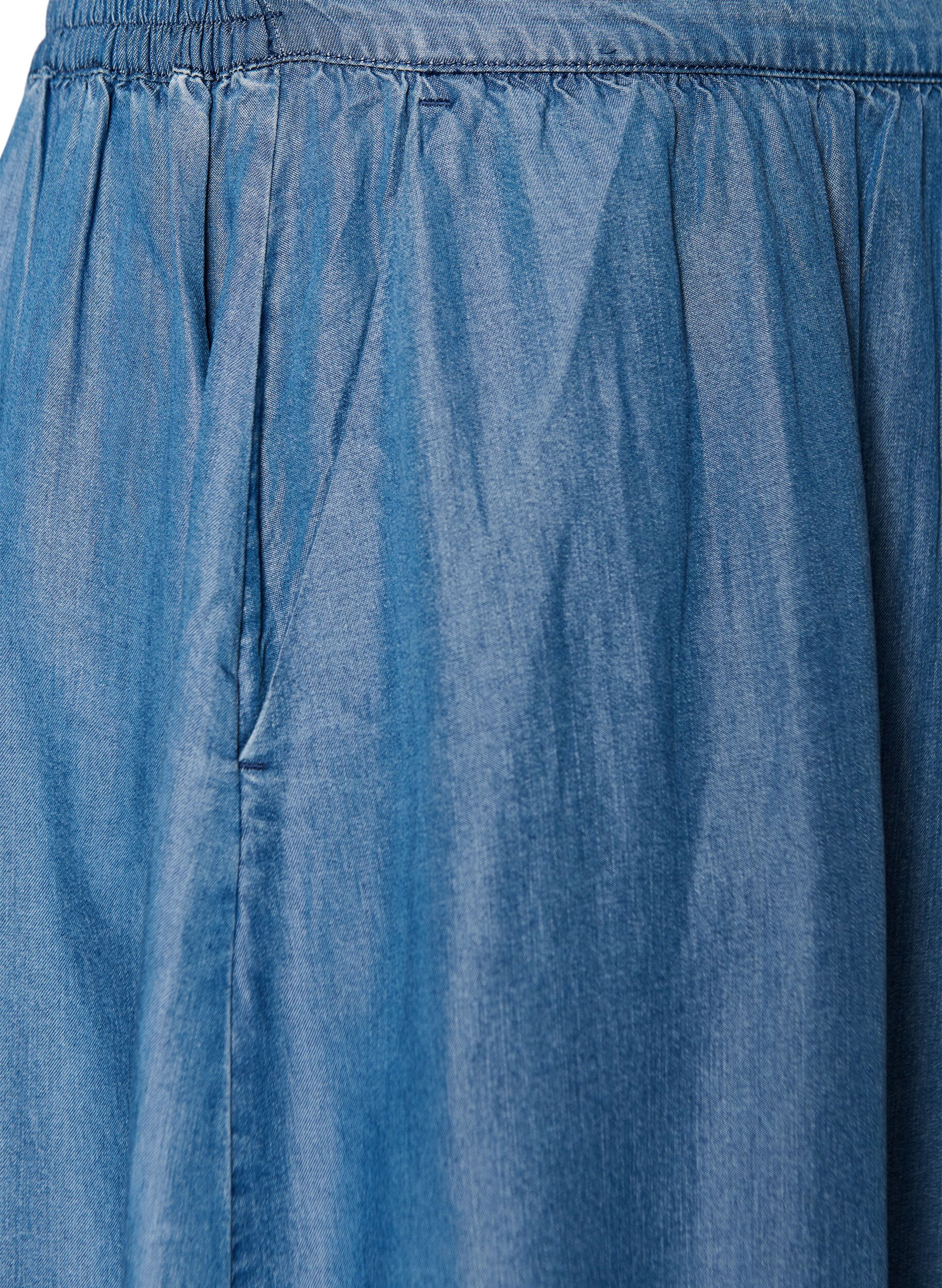 ZizziMaxinederdel i TENCEL&trade; lyocell med denimlook, Bl&aring;, Packshot image number 2