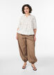 Bluse med print og 1/2 &aelig;rmer, Vanilla, Model image number 1