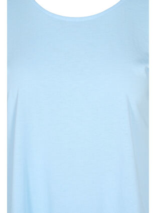 T-shirt i bomuldsmix, Chambray Blue, Packshot image number 2