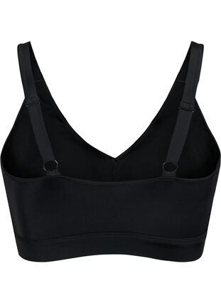 Bikini top med flæser og udtagelig indlæg, Black, Packshot image number 1