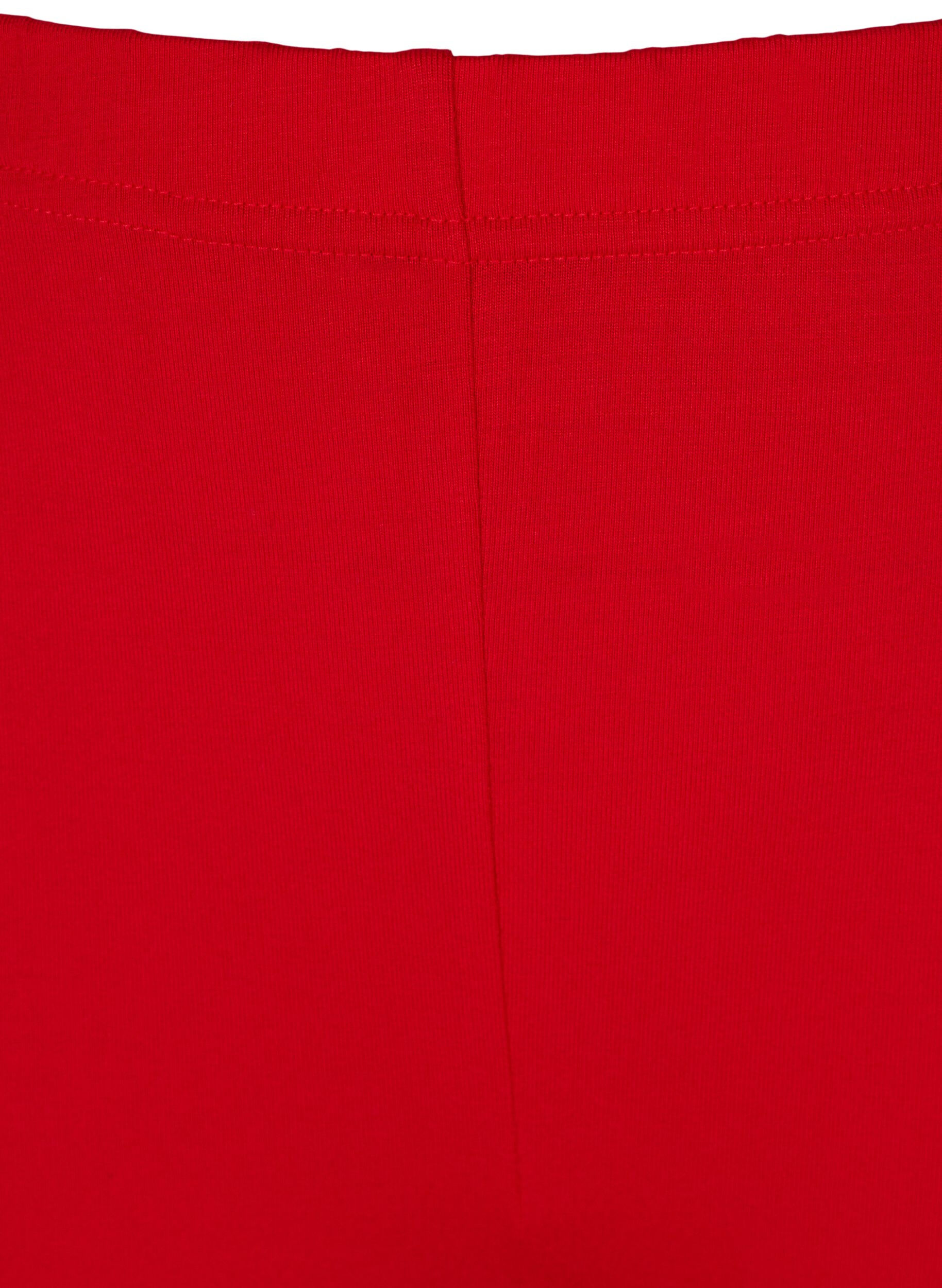 Zizzi Basis 3/4 leggings, Tango Red, Packshot image number 2