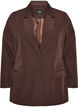 Klassisk blazer med knaplukning, Brun, Packshot image number 0