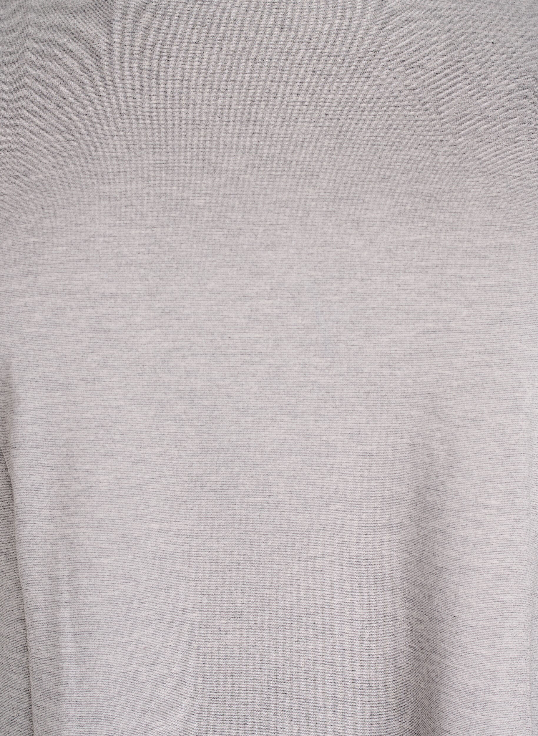 Zizzi Kort jerseykjole med A-facon, Gr&aring;, Packshot image number 2