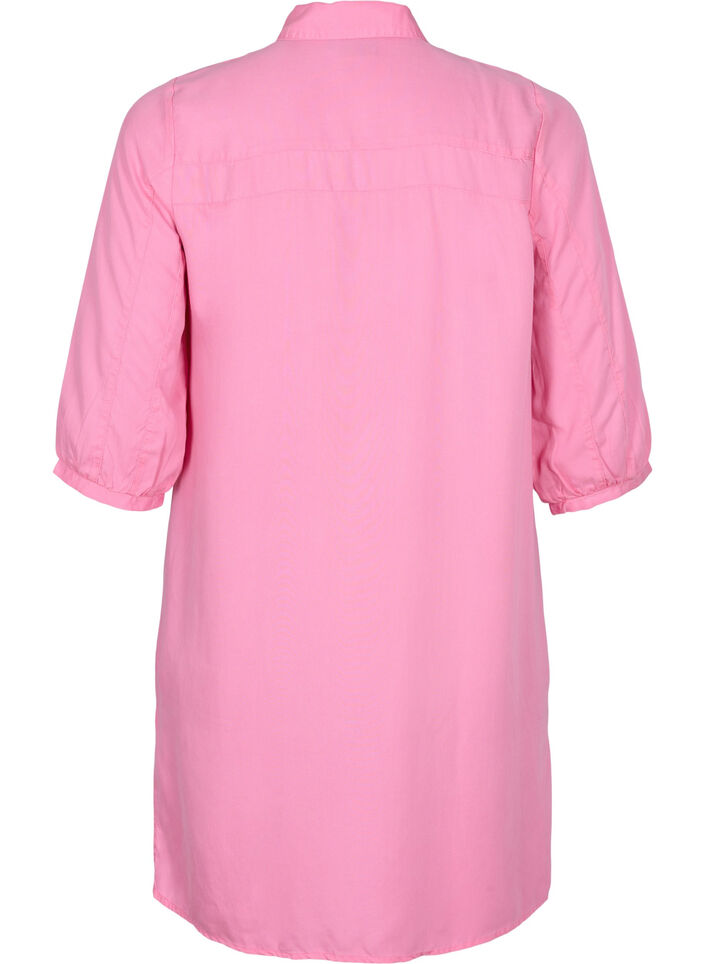 Lang skjorte med 3/4 ærmer i lyocell (TENCEL™), Rosebloom, Packshot image number 1