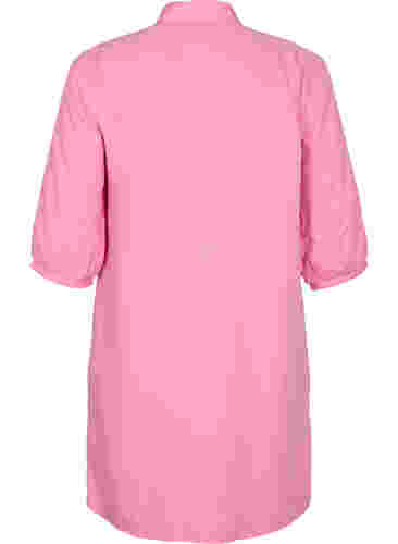 Lang skjorte med 3/4 ærmer i lyocell (TENCEL™), Rosebloom, Packshot image number 1