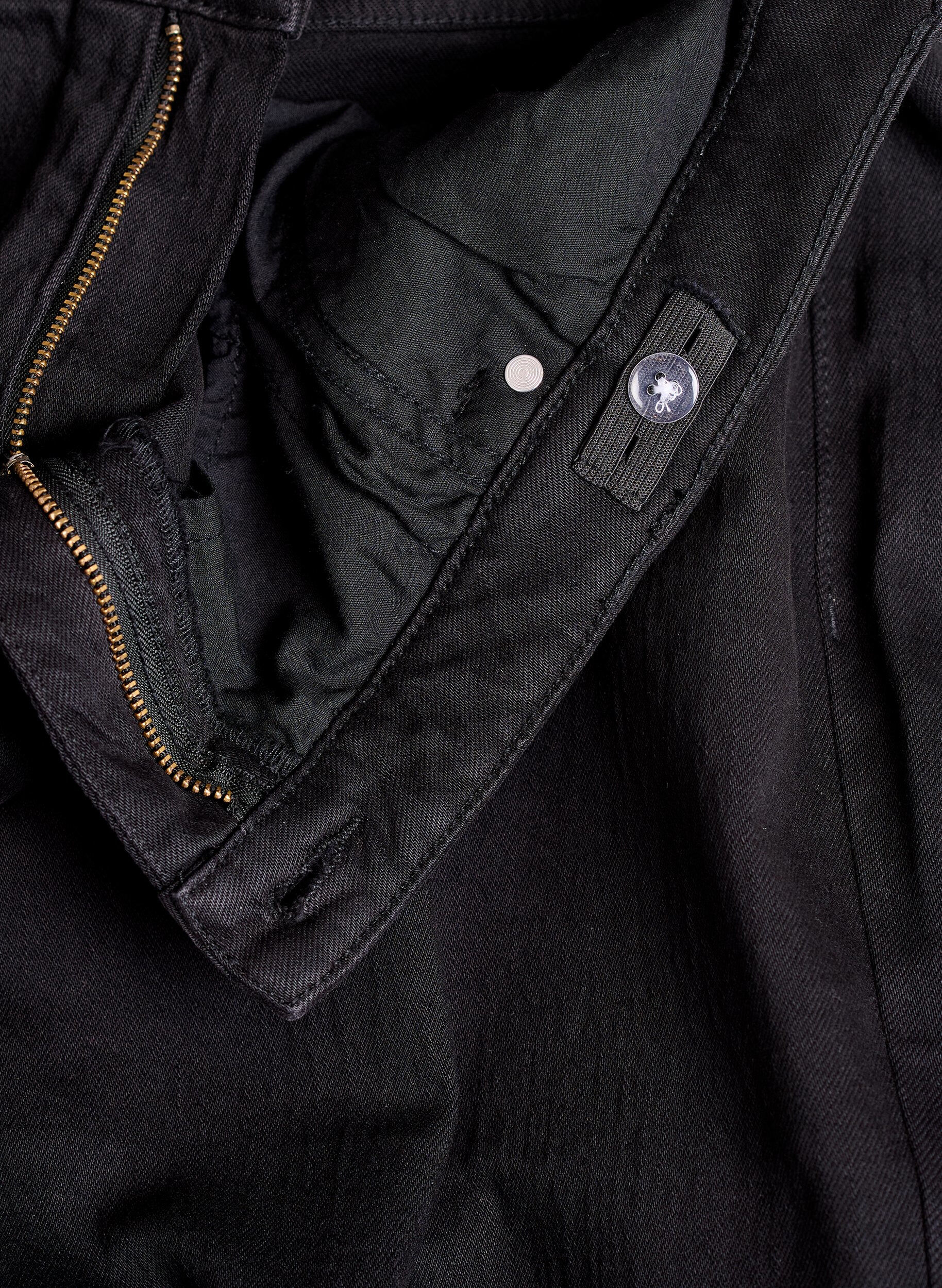 ZizziWide leg jeans med h&oslash;j talje, Sort, Packshot image number 3