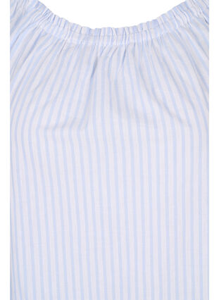 Stribet bomulds bluse med korte ærmer, Kentucky Blue Stripe, Packshot image number 2