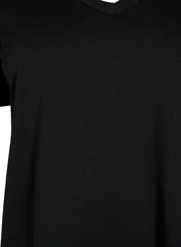 2-pak t-shirt med v-udskæring, Black / Black, Packshot image number 2