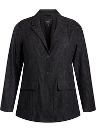 Blazer i blonde med knaplukning, Sort