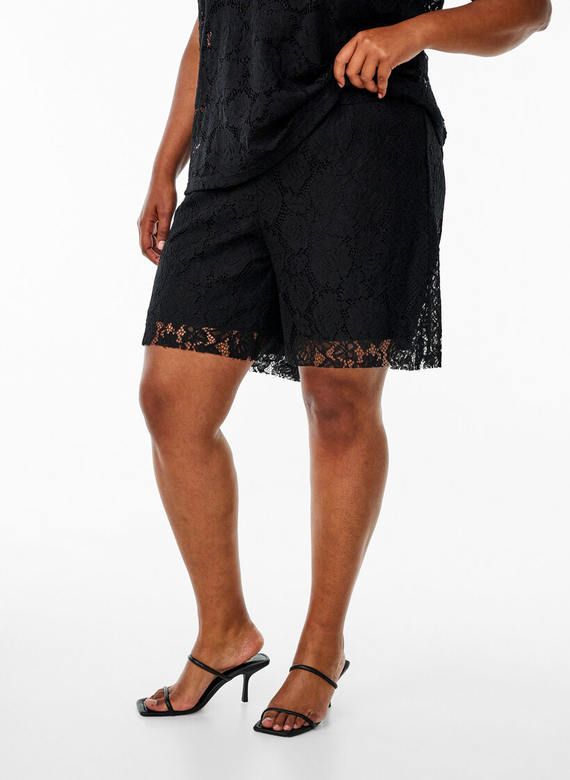 Løse blonde shorts, Sort, Model image number 3
